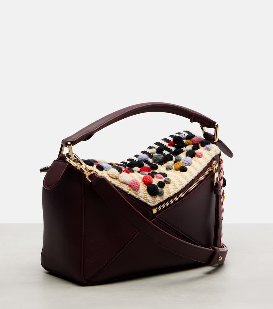 Loewe X Albers Puzzle Small Leather Shoulder Bag In Multi