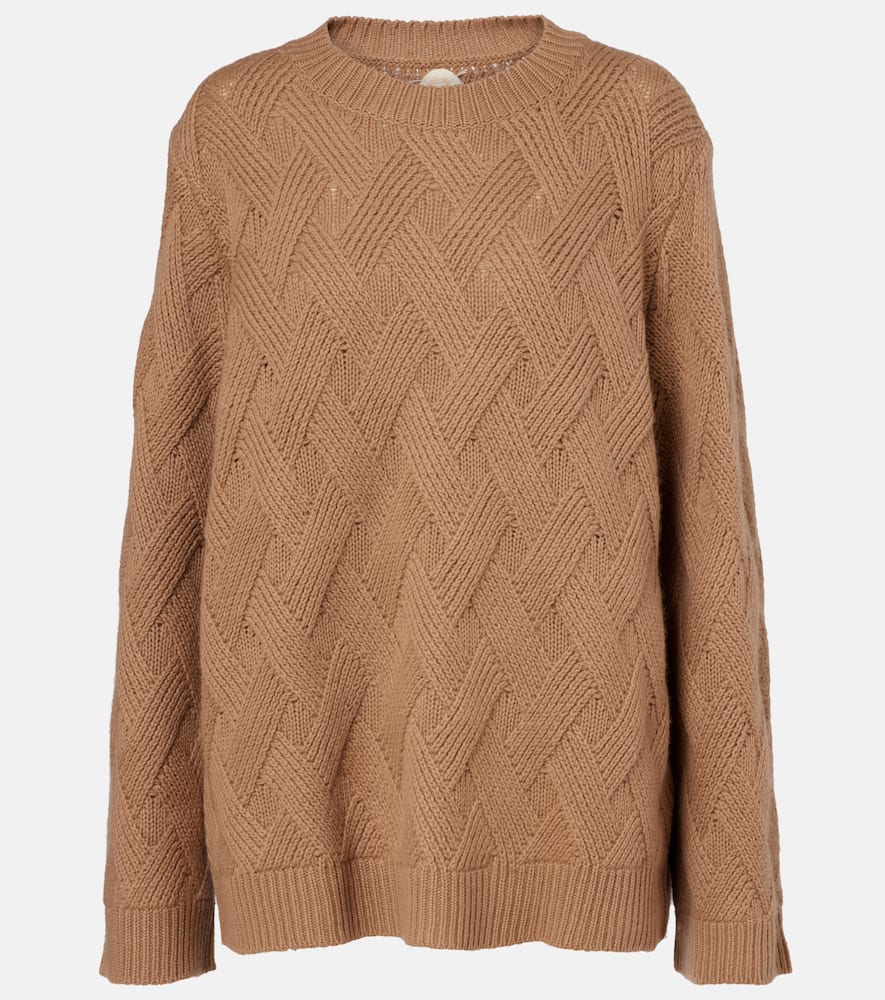 Jardin Des Orangers Oversized Wool And Cashmere Sweater In Brown
