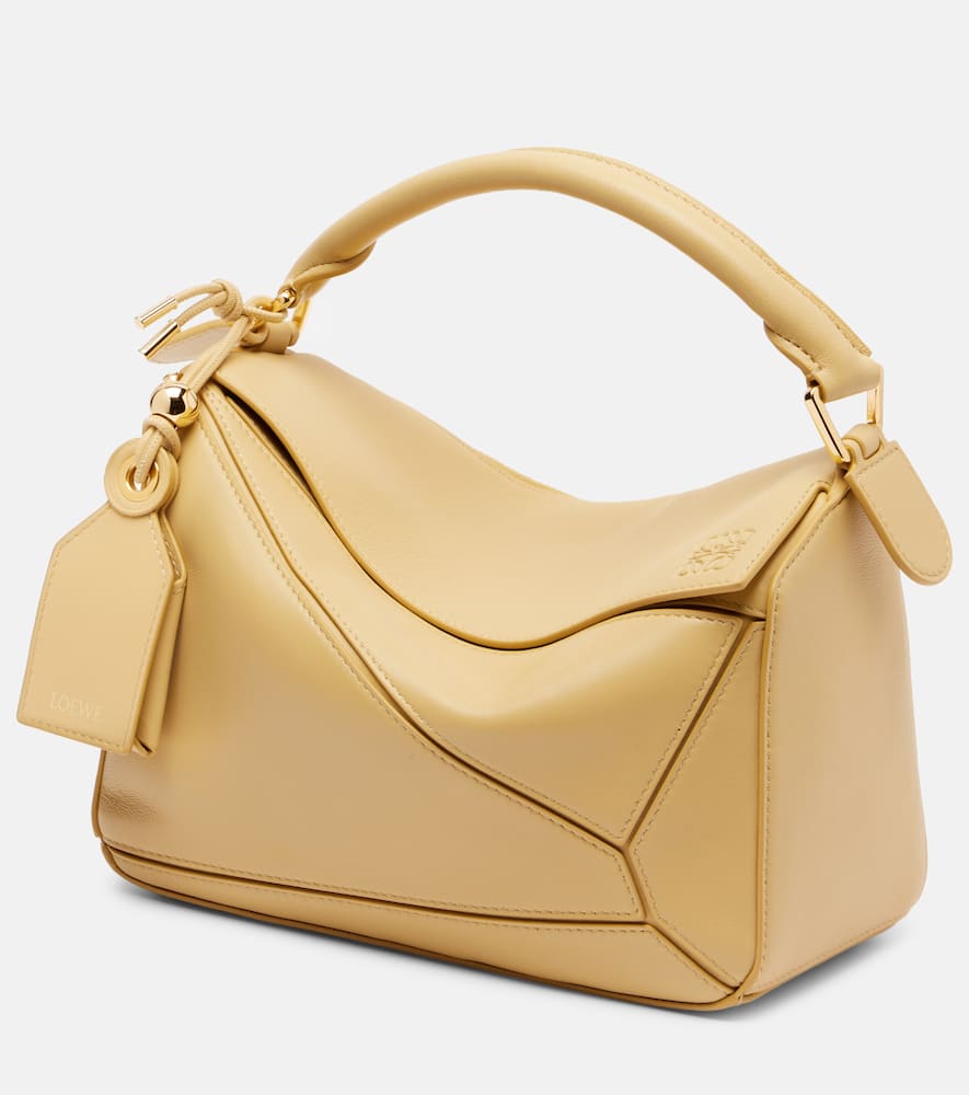Loewe Puzzle Featherlight Small Tote Bag In Yellow
