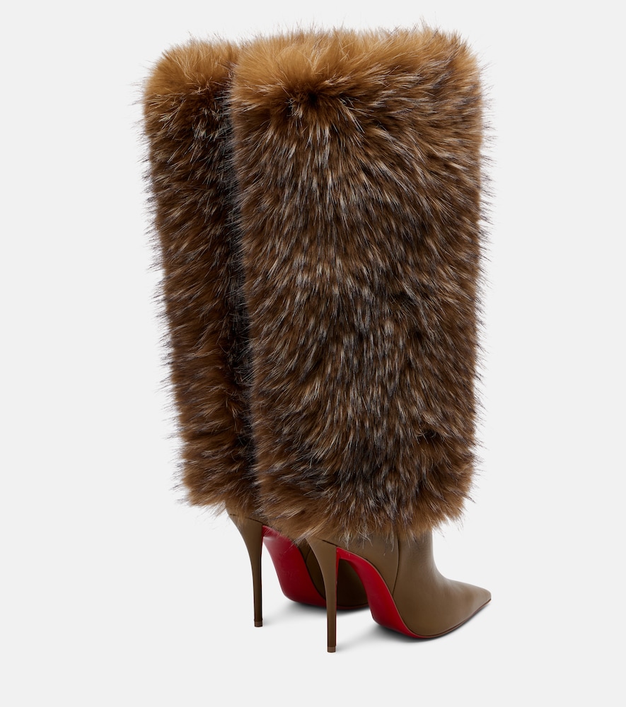  Christian Louboutin Christian Louboutin Yangzee 100 Leather Knee-high Boots 
