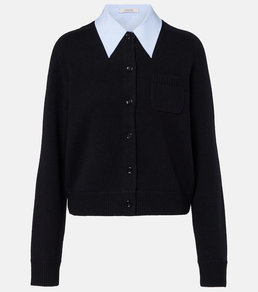 Dorothee Schumacher Elegant Statements Wool And Cashmere Cardigan In Black