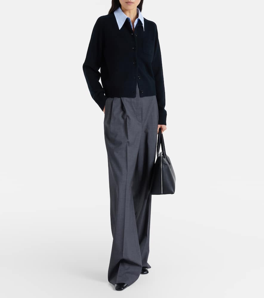 Dorothee Schumacher Elegant Statements Wool And Cashmere Cardigan In Black