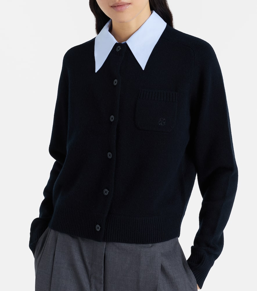 Dorothee Schumacher Elegant Statements Wool And Cashmere Cardigan In Black