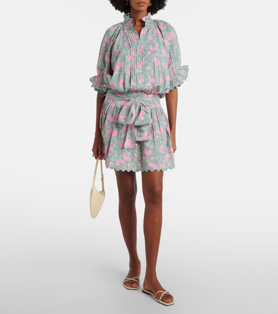 Juliet Dunn Floral cotton minidress