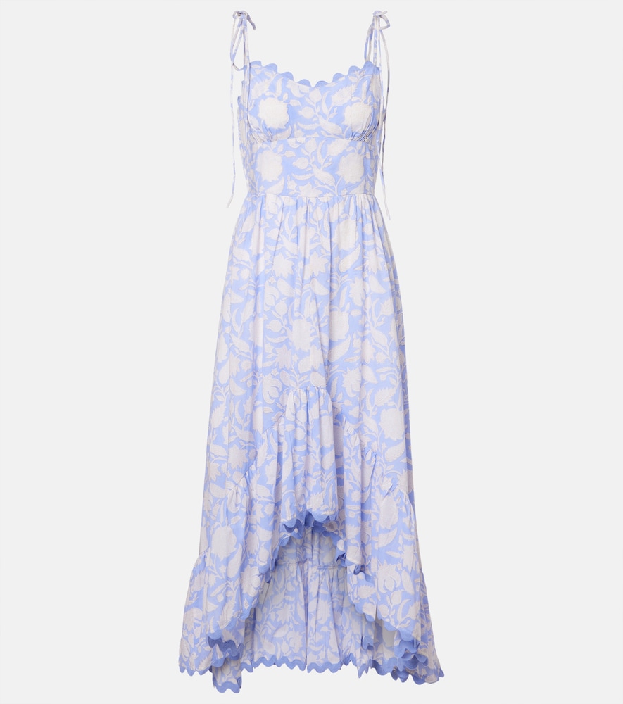 maci dress Reese Blue Satin Maxi Dress - US 14