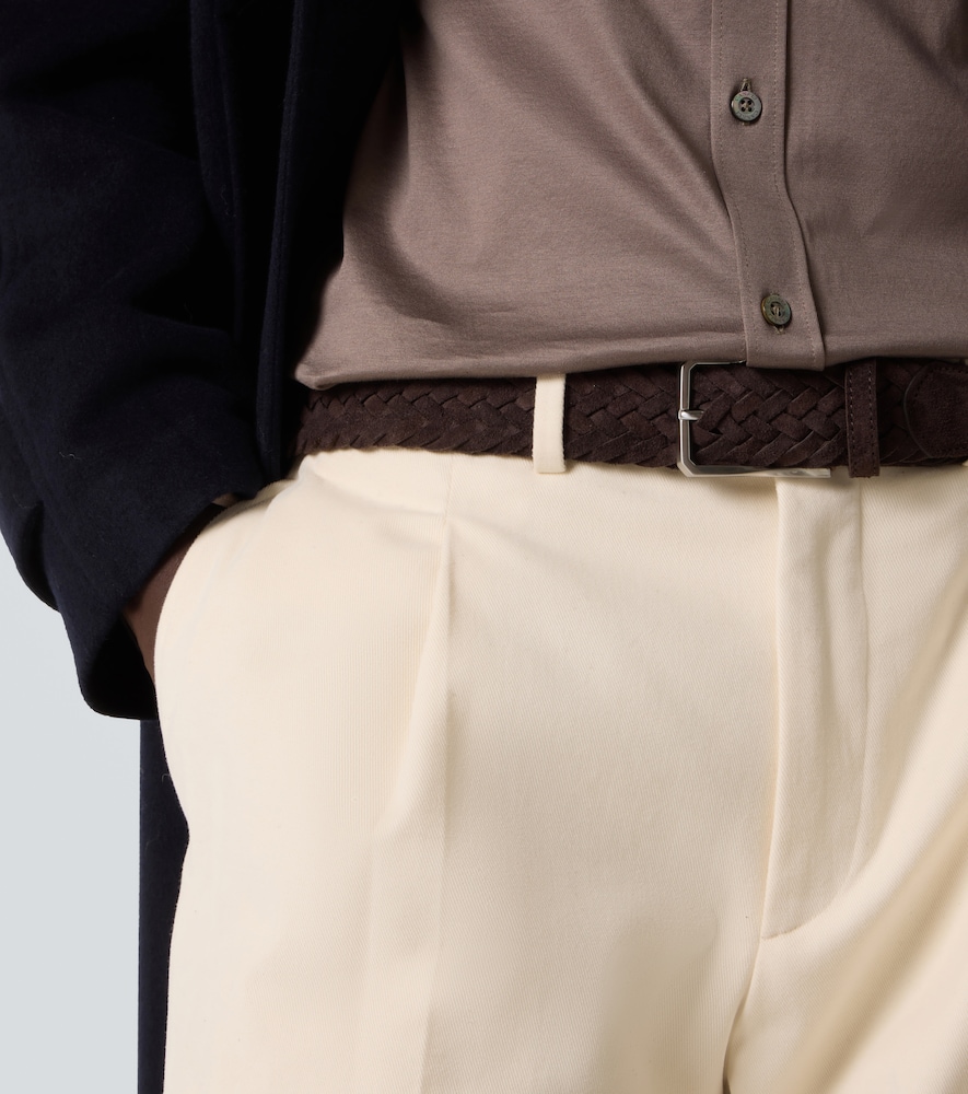  Canali Canali Braided Suede Belt 
