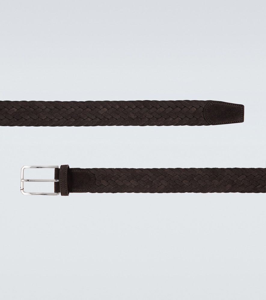  Canali Canali Braided Suede Belt 