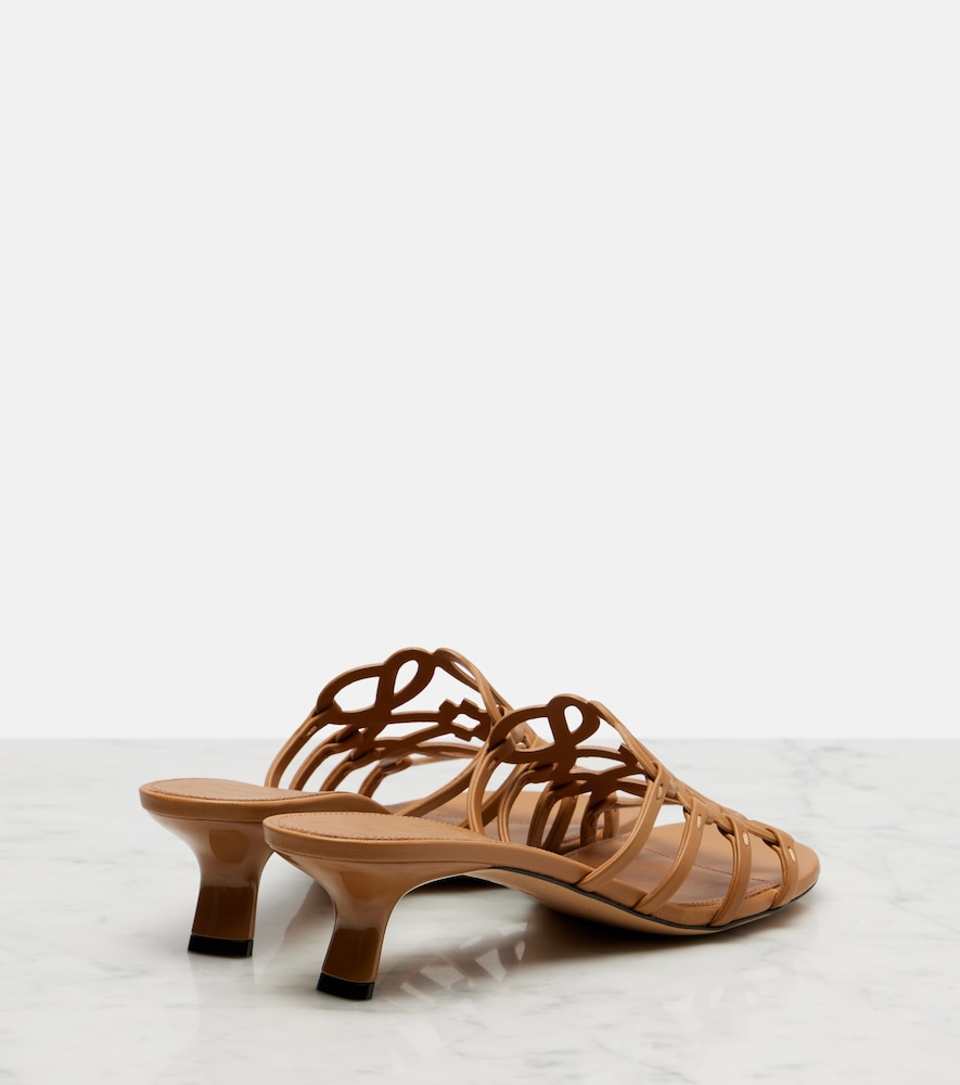  Loewe Loewe Petal Anagram 45 Leather Mules 