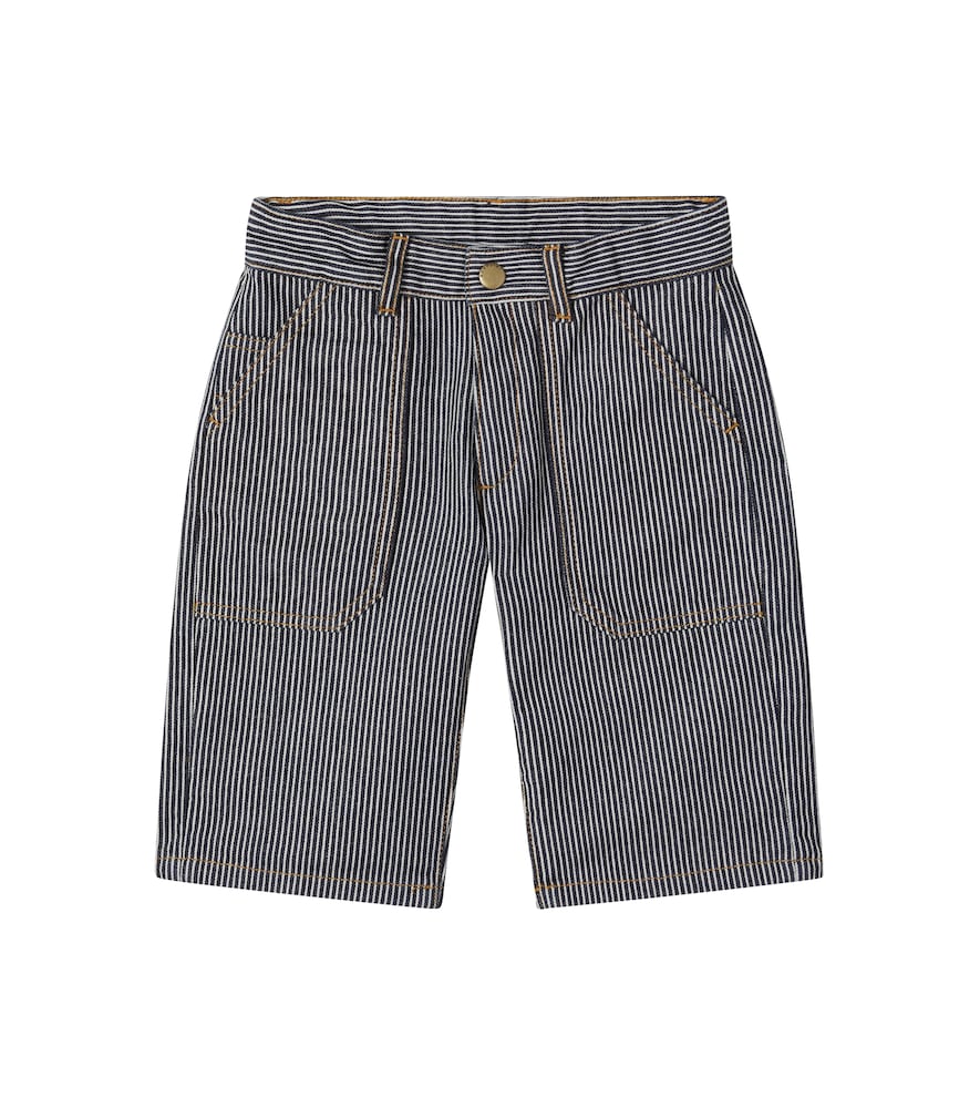 Bonpoint Blue Levon Striped Denim Shorts Y Size 8 - Mytheresa