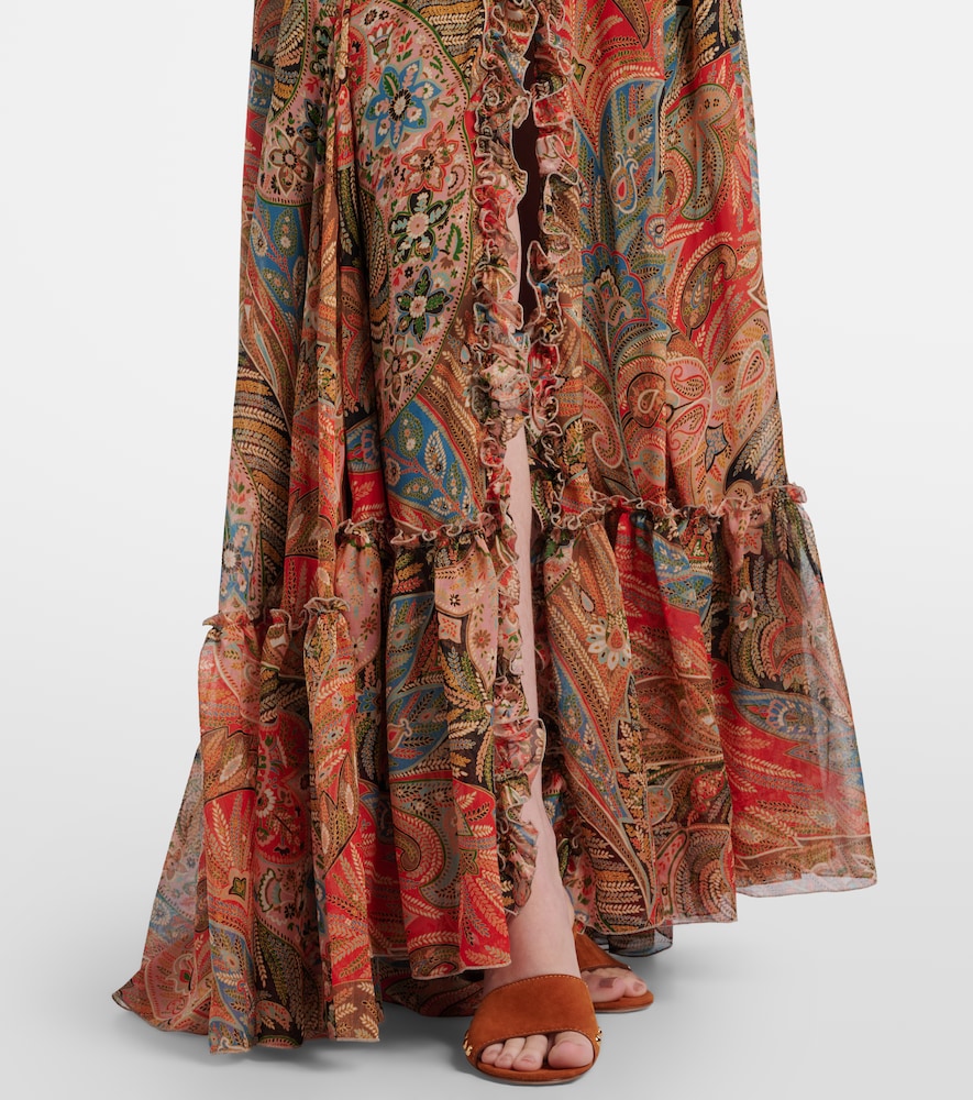  Etro Etro Printed Silk Maxi Skirt 