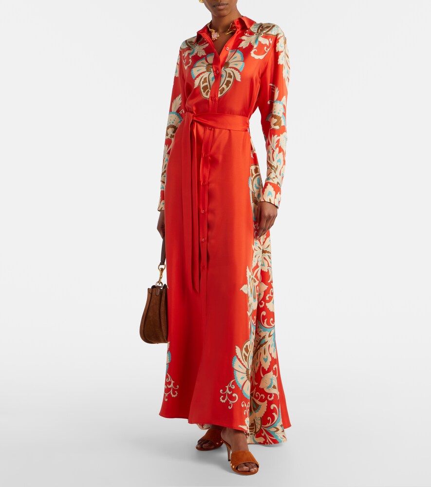 Etro Printed silk shirt dress