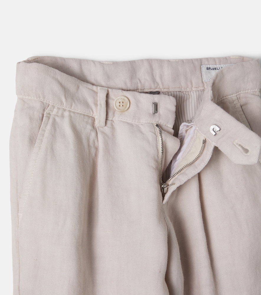  Brunello Cucinelli Kids Brunello Cucinelli Kids Linen Pants 