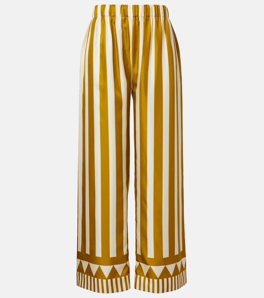 Eres Pacha striped silk twill palazzo pants