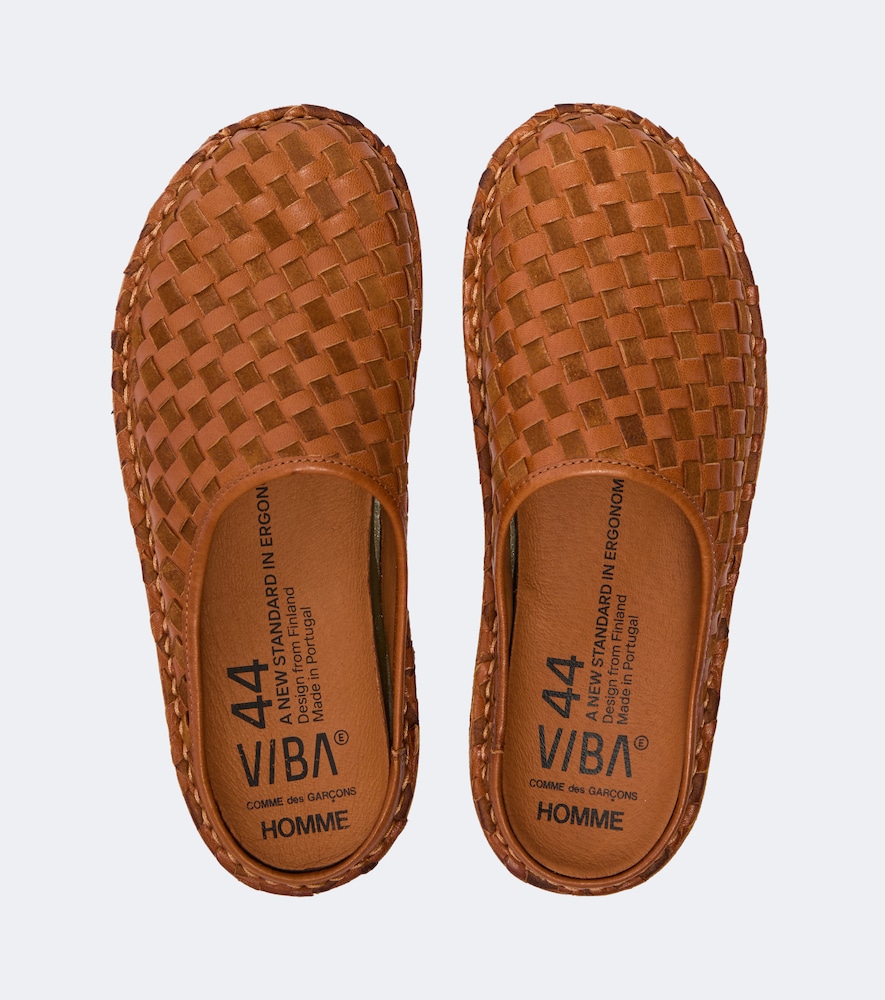  Comme Des Garcons Homme Comme Des Garcons Homme X Vibae Leather And Suede Mules 