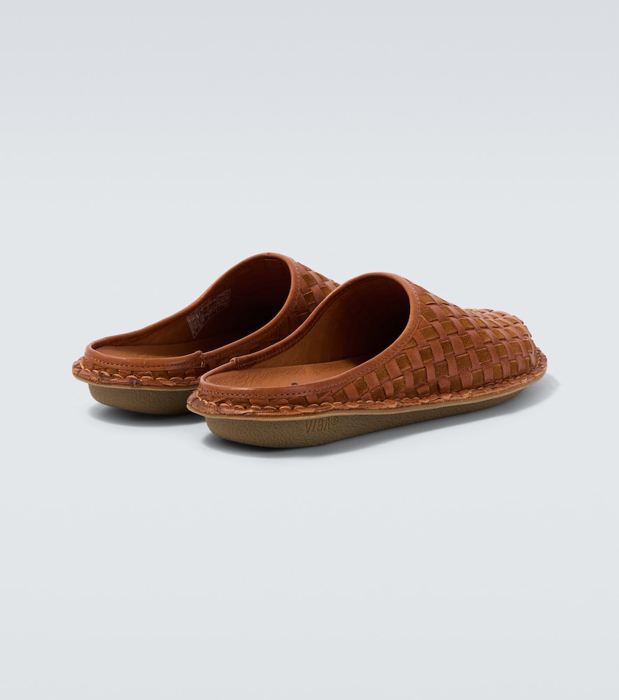  Comme Des Garcons Homme Comme Des Garcons Homme X Vibae Leather And Suede Mules 