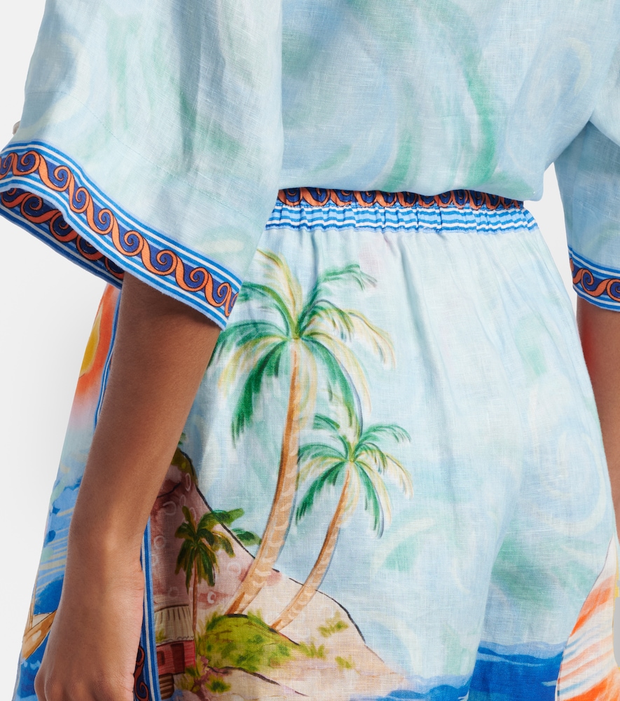  Alemais Alemais Printed Linen Shorts 