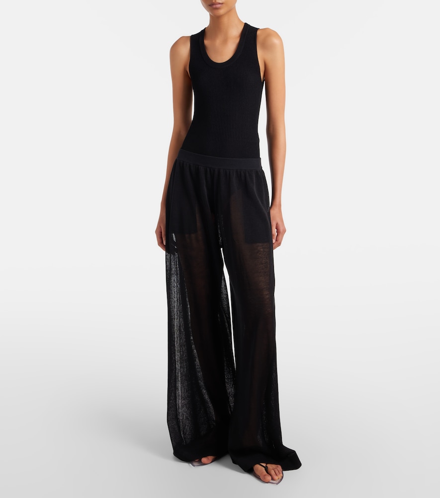 Alaia Alaia Invisible Leather Thong Sandals 