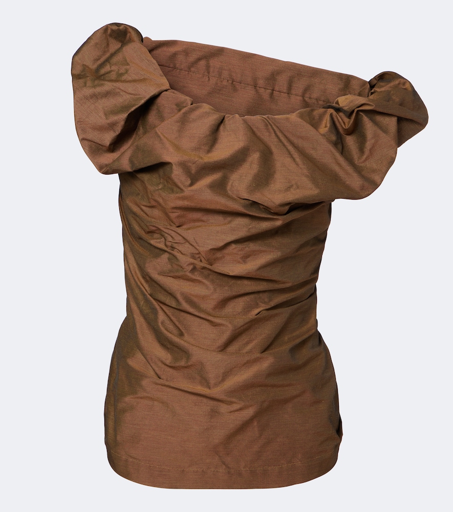 Top Ginnie in twill off-shoulder