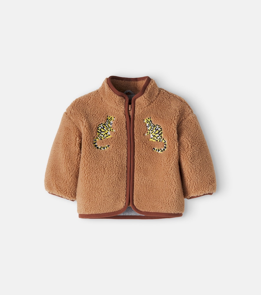 Baby Bestickte Jacke aus Teddyfleece