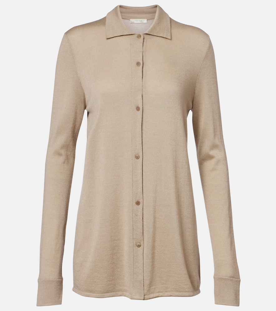 The Row Ocari Knitted Cashmere and Silk Shirt by The Row