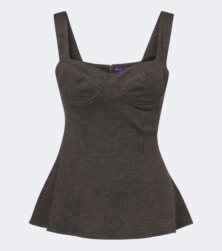 Top in lana pied de poule