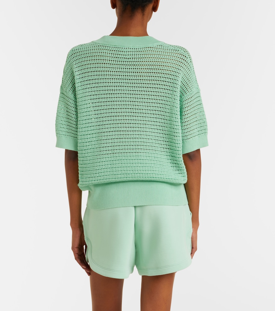 Callie Open-Knit Cotton Top