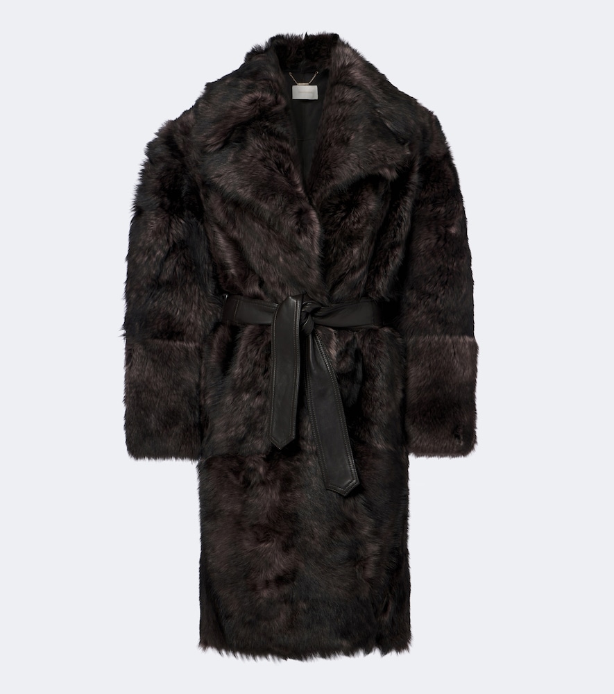 Cappotto Valiant in shearling con pelle