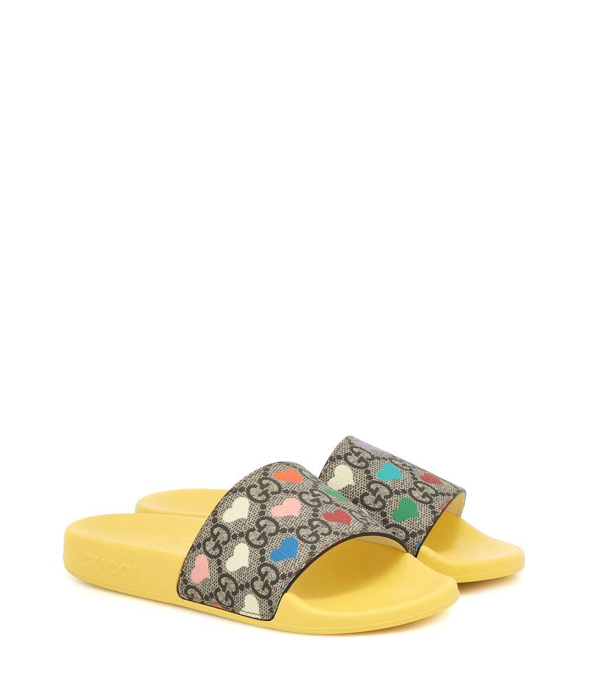 GUCCI GG Heart rubber slides,P00441448