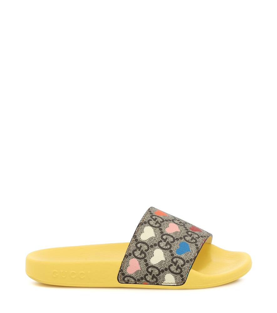 GUCCI GG Heart rubber slides,P00441448