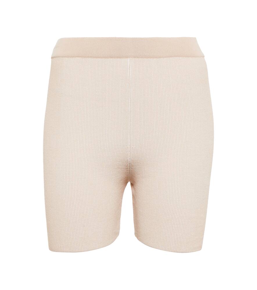 Jacquemus Le Short Arancia ribbed-knit shorts