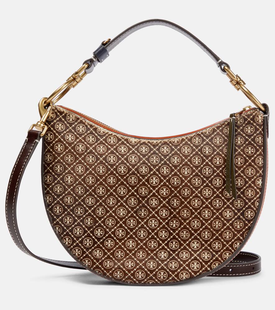 TORY BURCH T MONOGRAM MINI CALF HAIR SHOULDER BAG