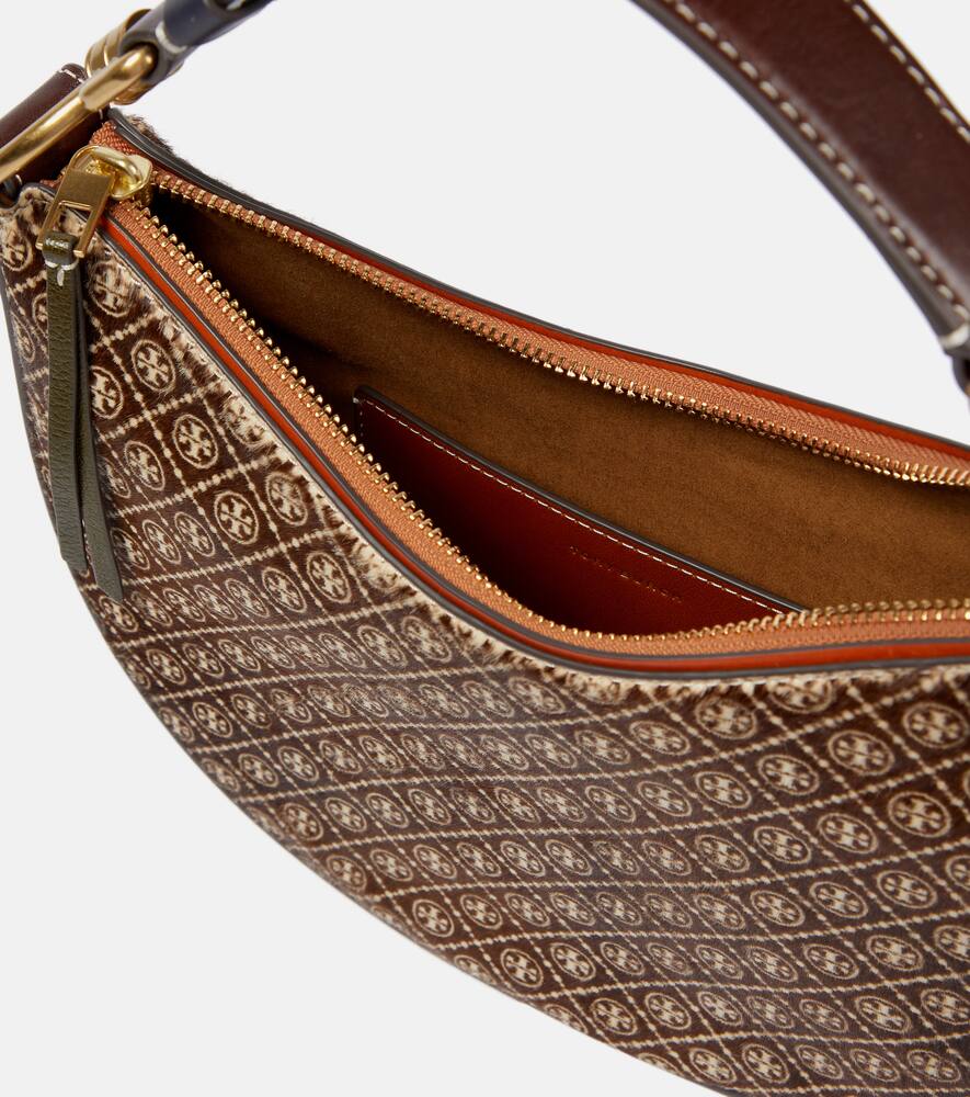 TORY BURCH T MONOGRAM MINI CALF HAIR SHOULDER BAG