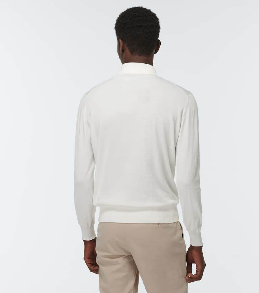 Shop Loro Piana ml Cotton Polo Shirt In White