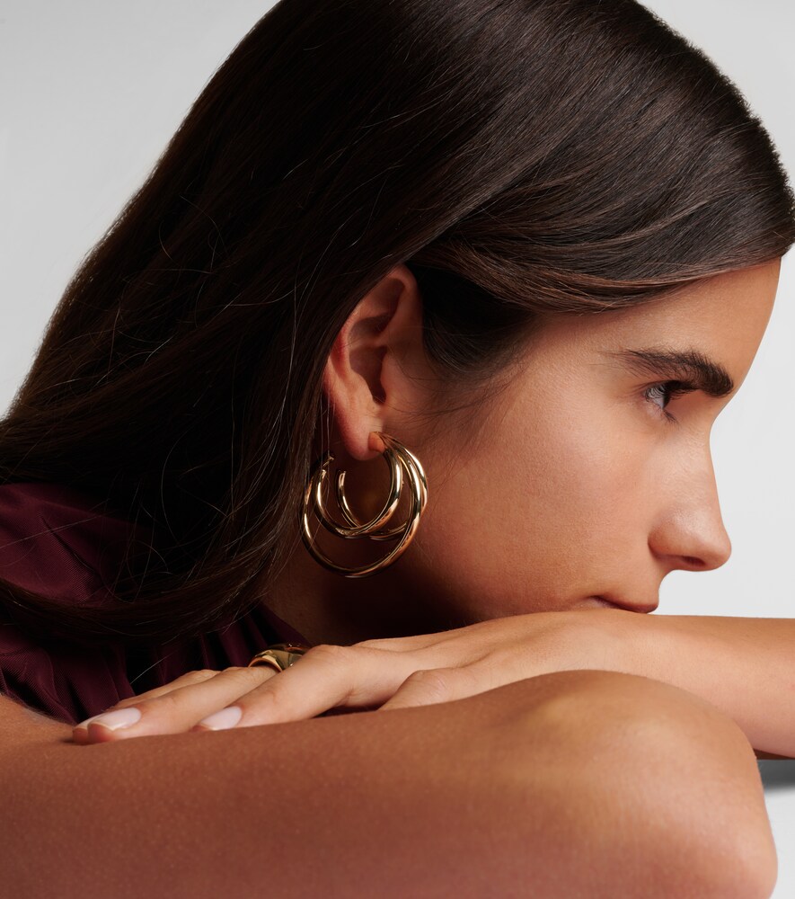 Jennifer Fisher Triple Baby 10kt gold-plated hoop earrings