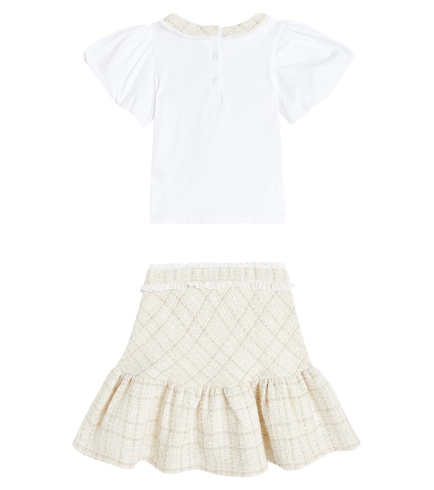  Patachou Patachou Set Aus Bluse Und Rock Aus Tweed 