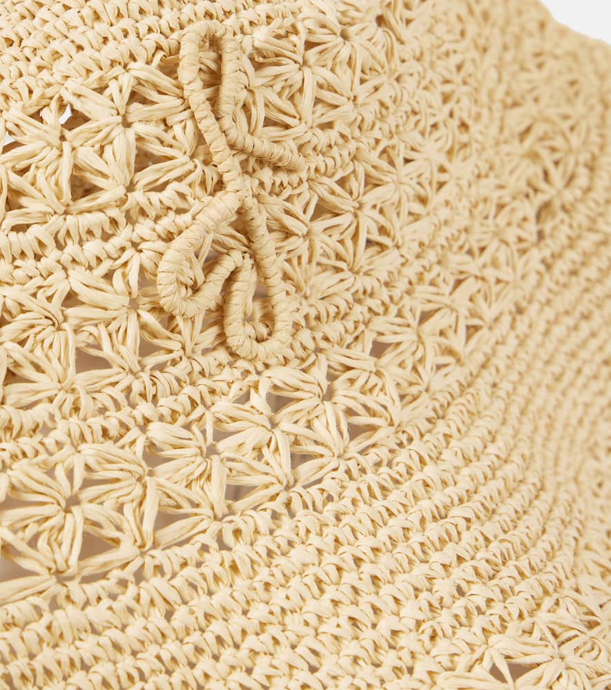 Ruslan Baginskiy Monogram Straw Sunhat In Beige