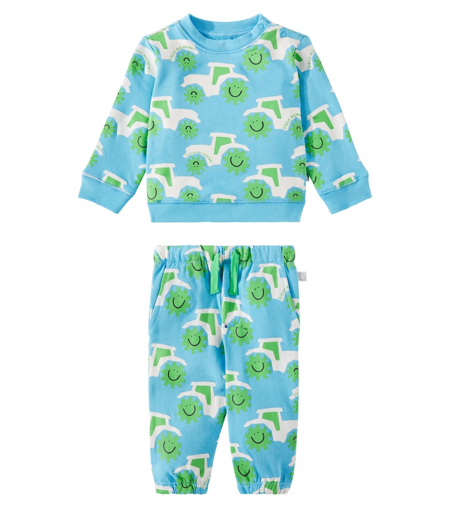 Stella McCartney Kids Baby cotton jersey sweatshirt and sweatpants set