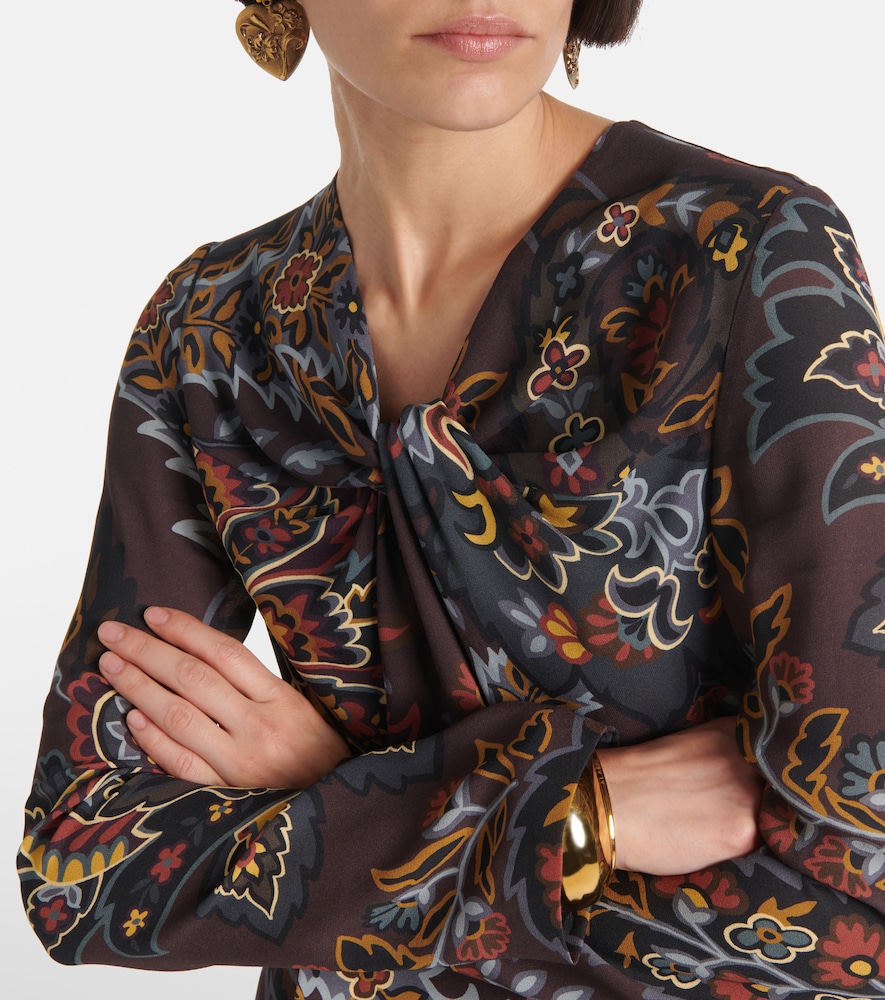 Etro Printed Minidress In Black