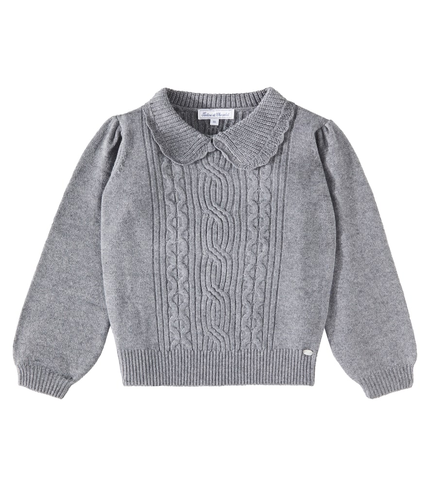 Tartine et Chocolat Wool and cashmere-blend polo sweater