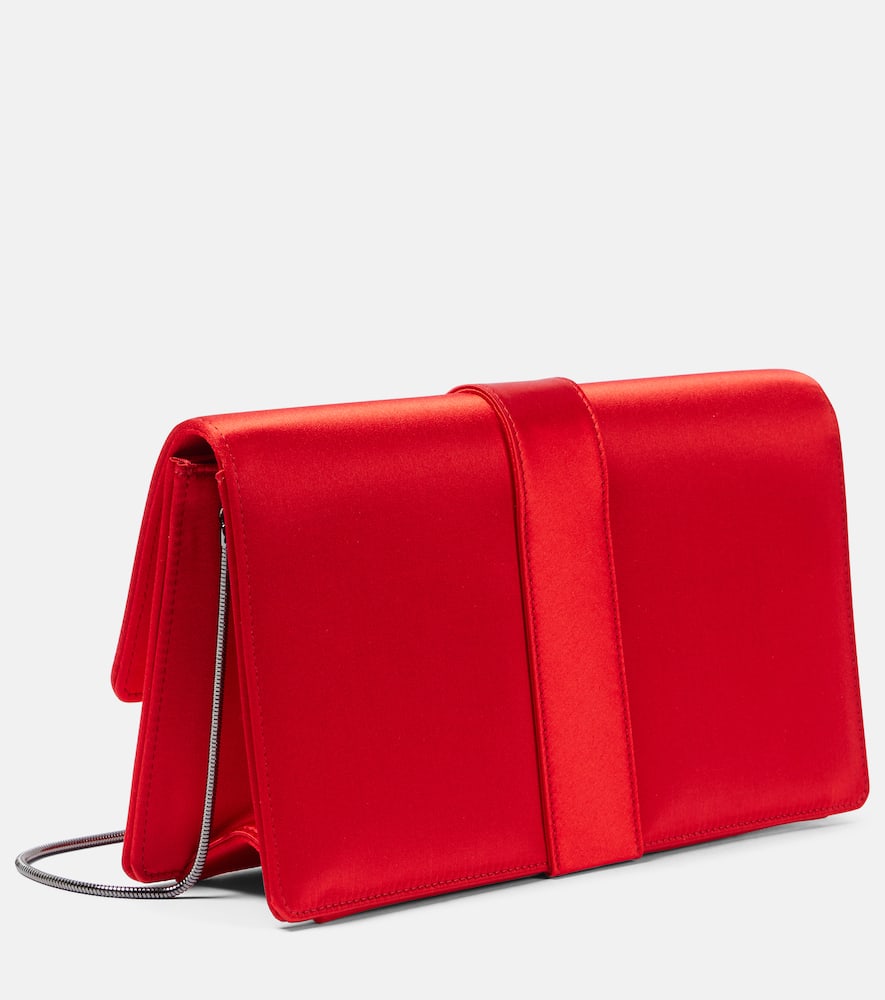 MANOLO BLAHNIK CAPRI EMBELLISHED SATIN CLUTCH