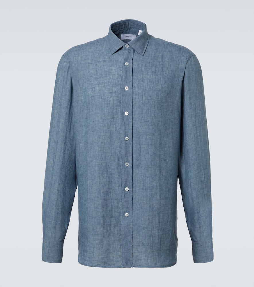 Lardini Hemd Aus Leinen In Blue