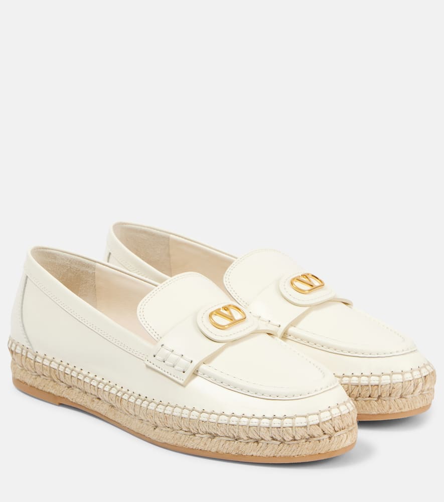 VLogo Signature leather espadrilles