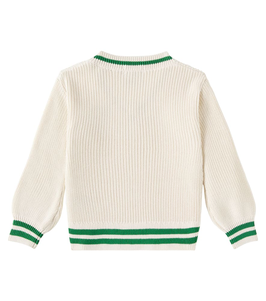 Scotch & Soda Embroidered Cotton Sweater In Beige