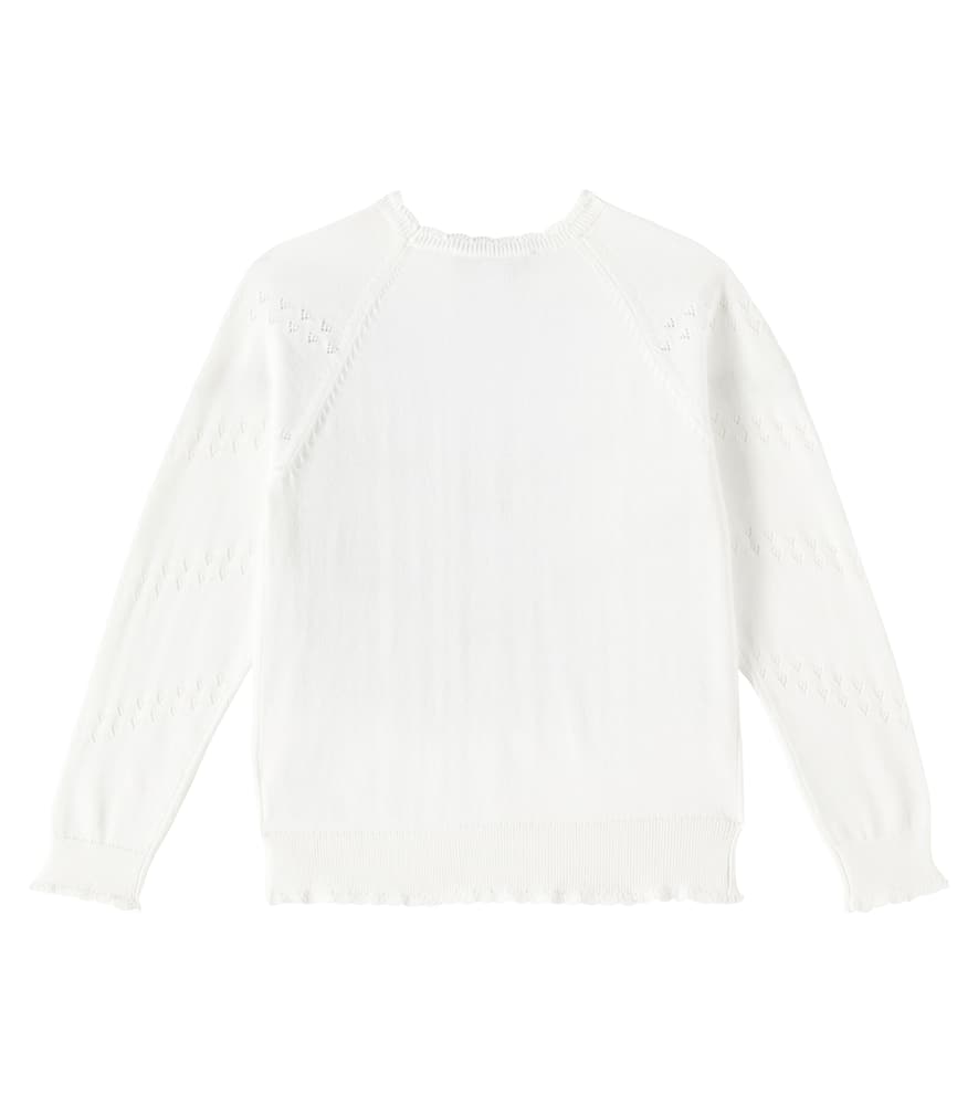Tartine Et Chocolat Bestickter Pullover Aus Baumwolle In Weiss