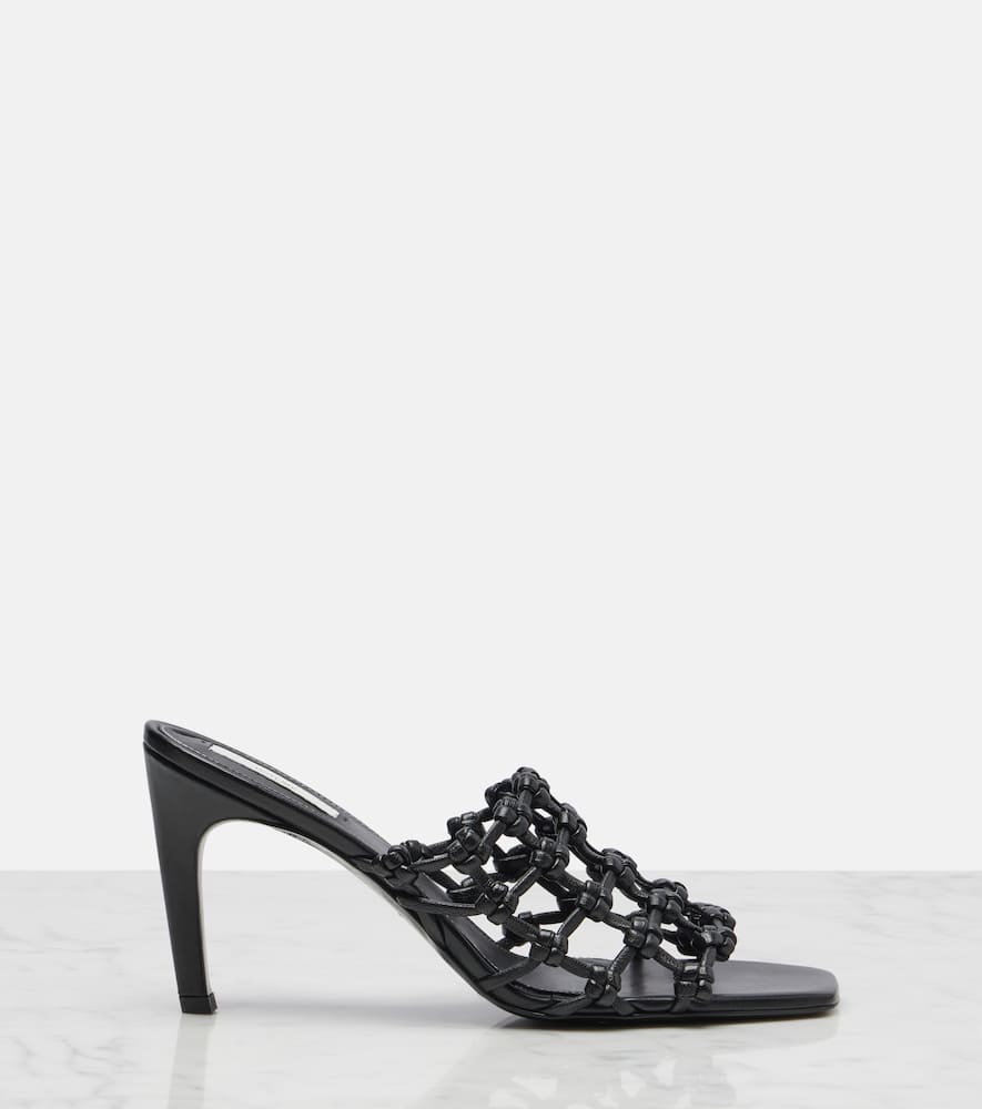 Totême 85mm Knotted-leather Sandals In Black