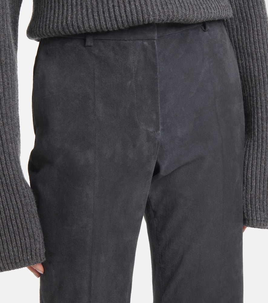 Joseph Coleman Suede Slim Pants In Black