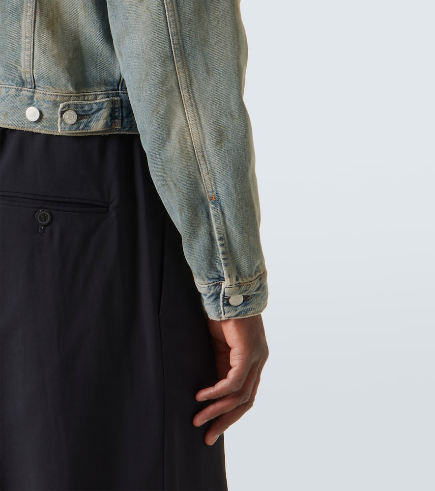Acne Studios Men Denim Hooded Jacket In Blue