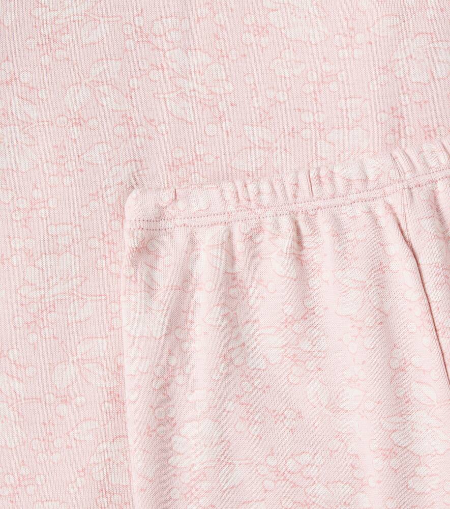 Bonpoint Baby Genna Set Of Cotton T-shirt And Pants In Pink