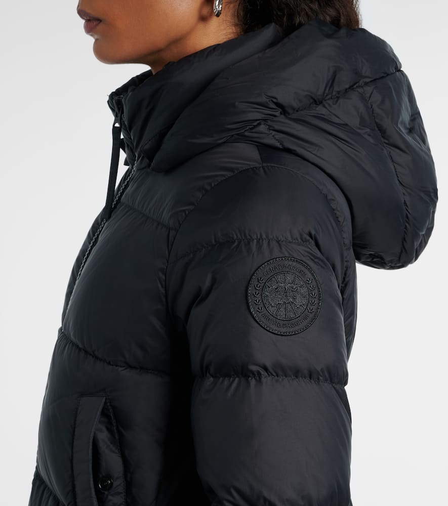 Canada Goose Mystique Hooded Down Coat In Black