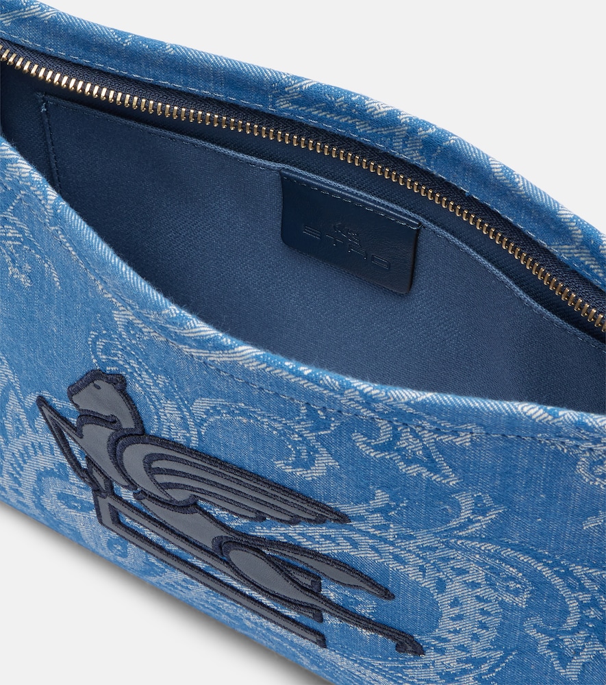  Etro Etro Eyes Mini Embroidered Denim Jacquard Pouch 